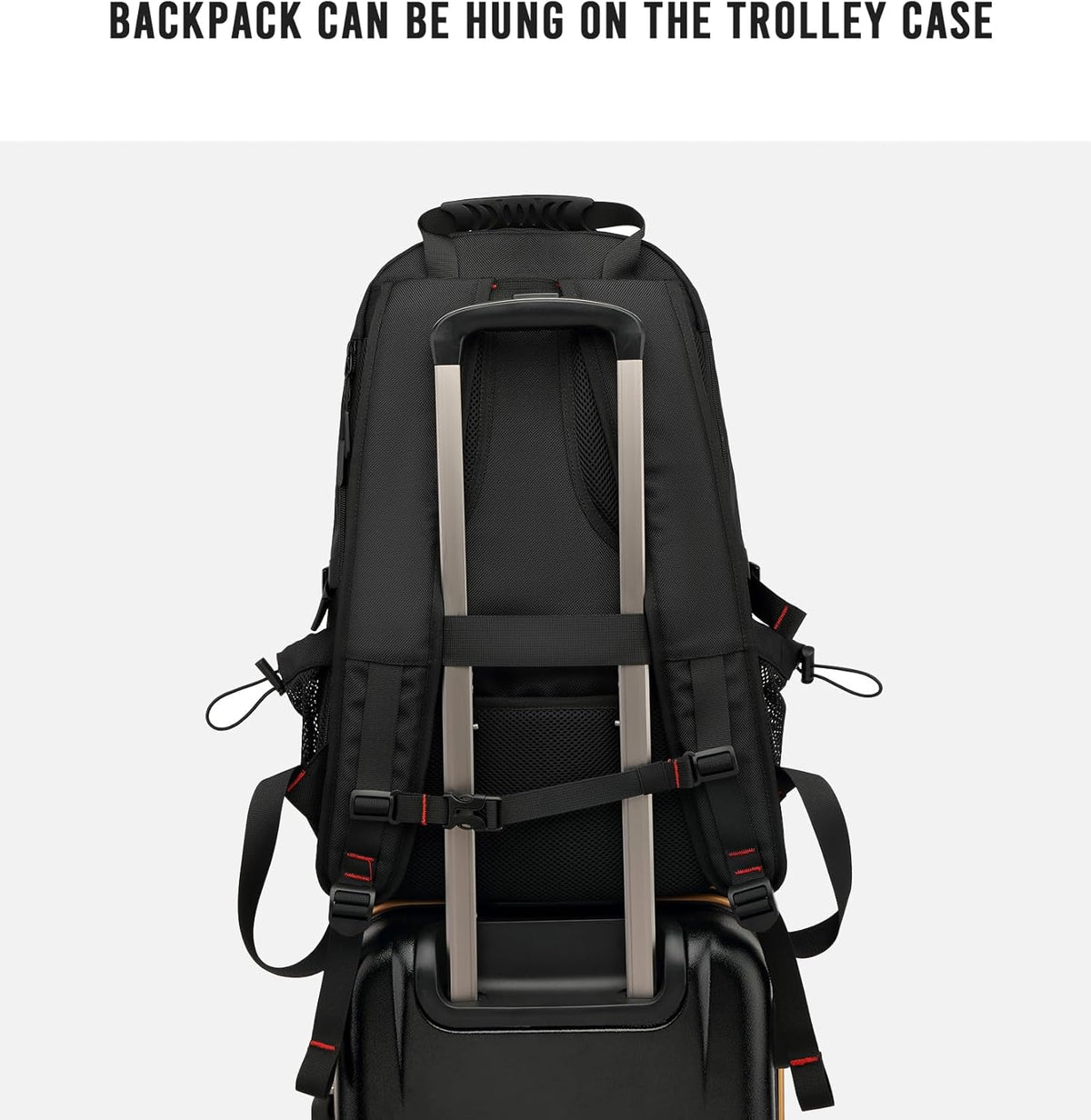 Large Expandable Backpack 60-Liter USB Charging Port Laptop Compartment up to 17 Inch Travel Carry-On Shoe Storage Anti-Theft Pocket for Bus