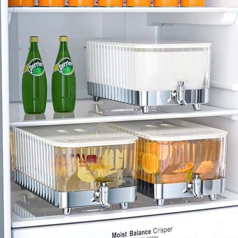 Elegante dispensador de bebidas de cristal con tapa de cierre hermético para fiestas y reuniones
