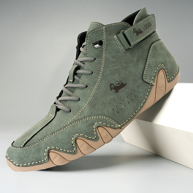 Supportive Leather Shoes with Arch Support Platform for All-Day Comfort – Breathable & Water-Resistant Non-Slip Sole for Men & Women