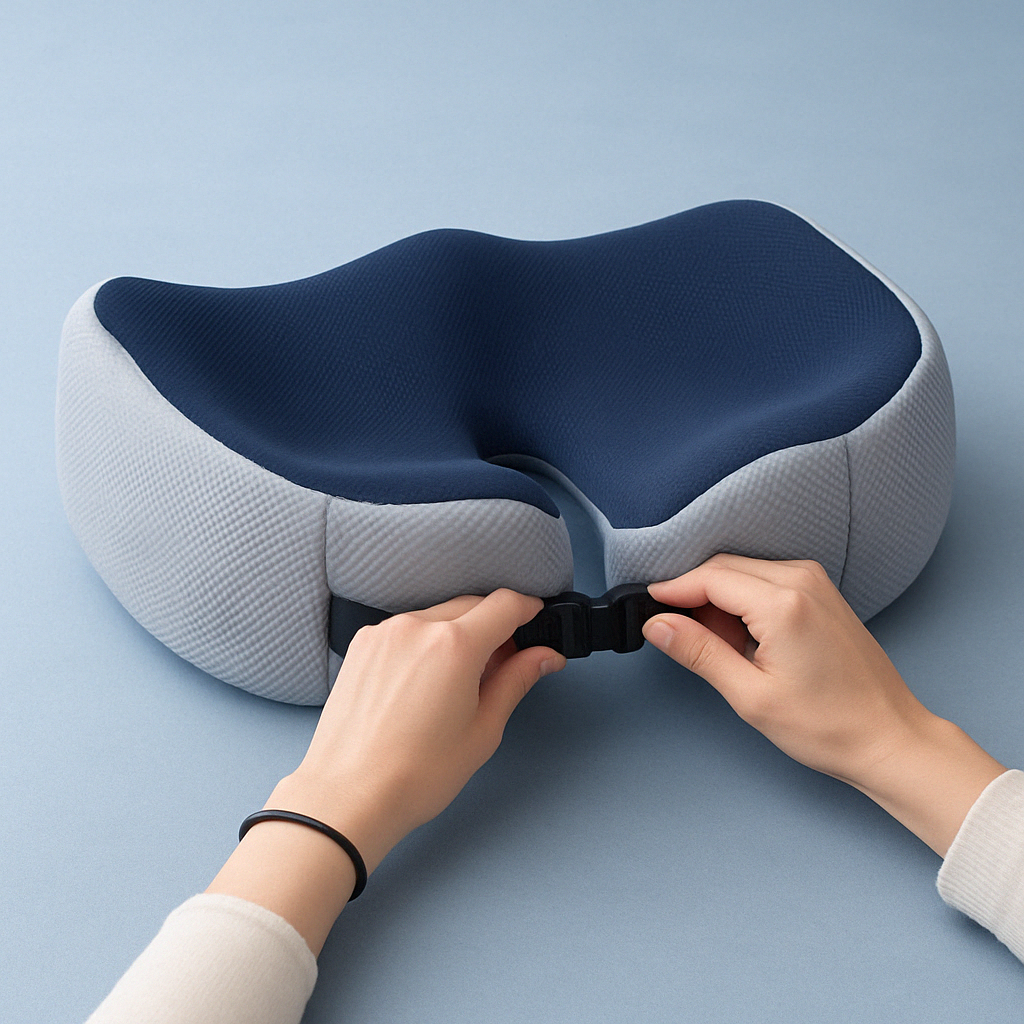 Ortekor Memory Foam Seat Cushion | Ergonomic Design with Adjustable Support for Healthy Posture