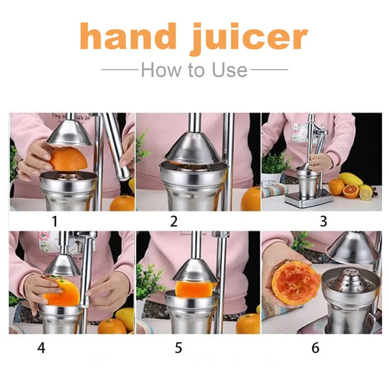 Exprimidor de frutas manual de hierro fundido de alta resistencia y apto para lavavajillas
