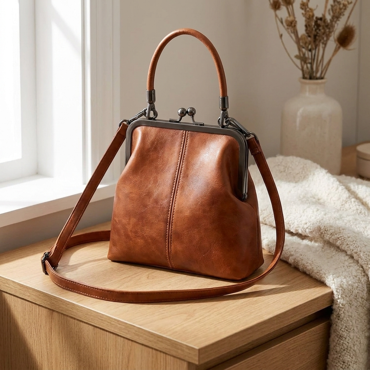 RETRELLE – Vintage Crossbody Bag with Top Handle for Refined Everyday Wear