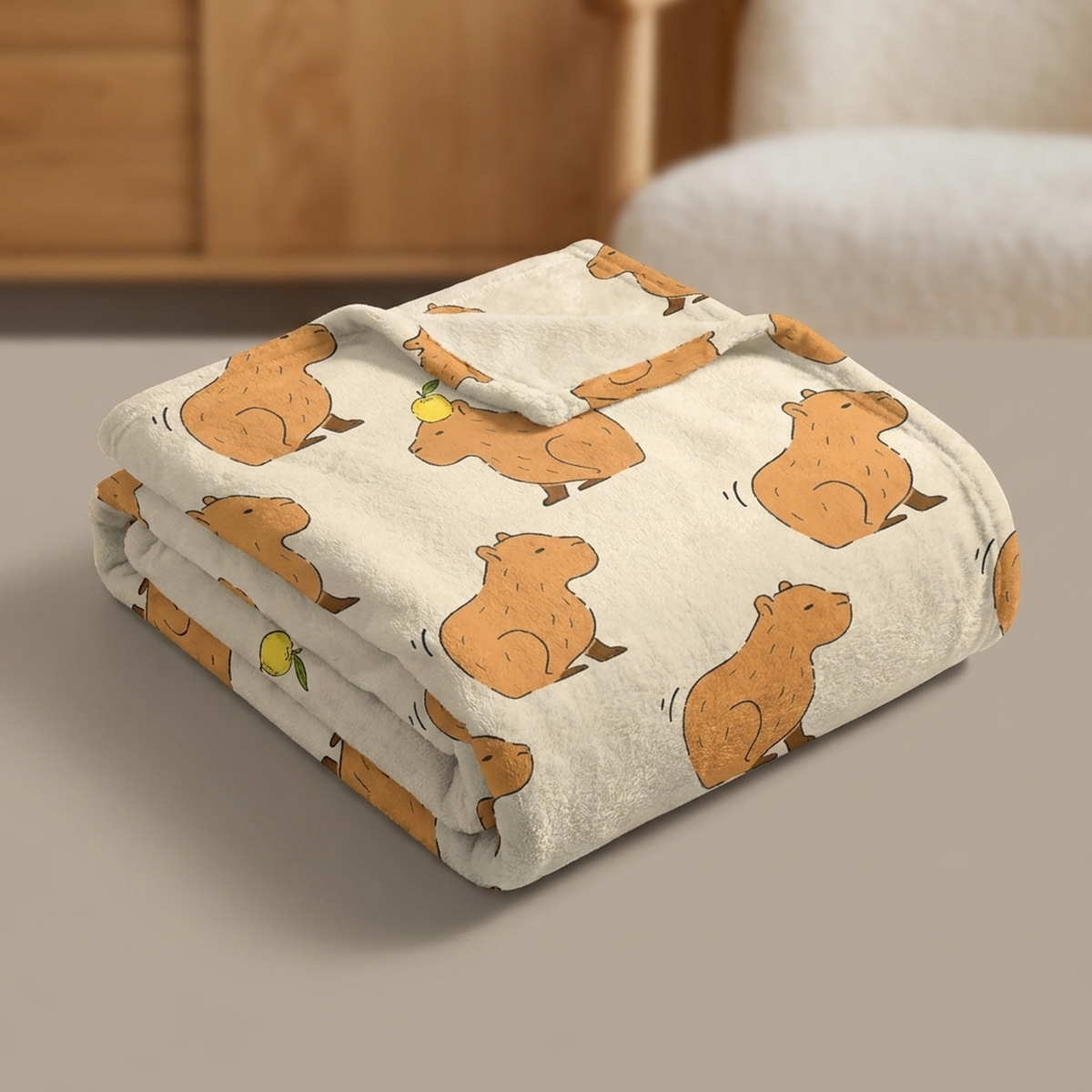CAPYCHARM – Capybara Blanket for Playful Home Comfort