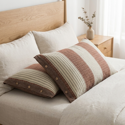 CHECKBELLE – Striped Pillowcases for Graceful Bed Styling