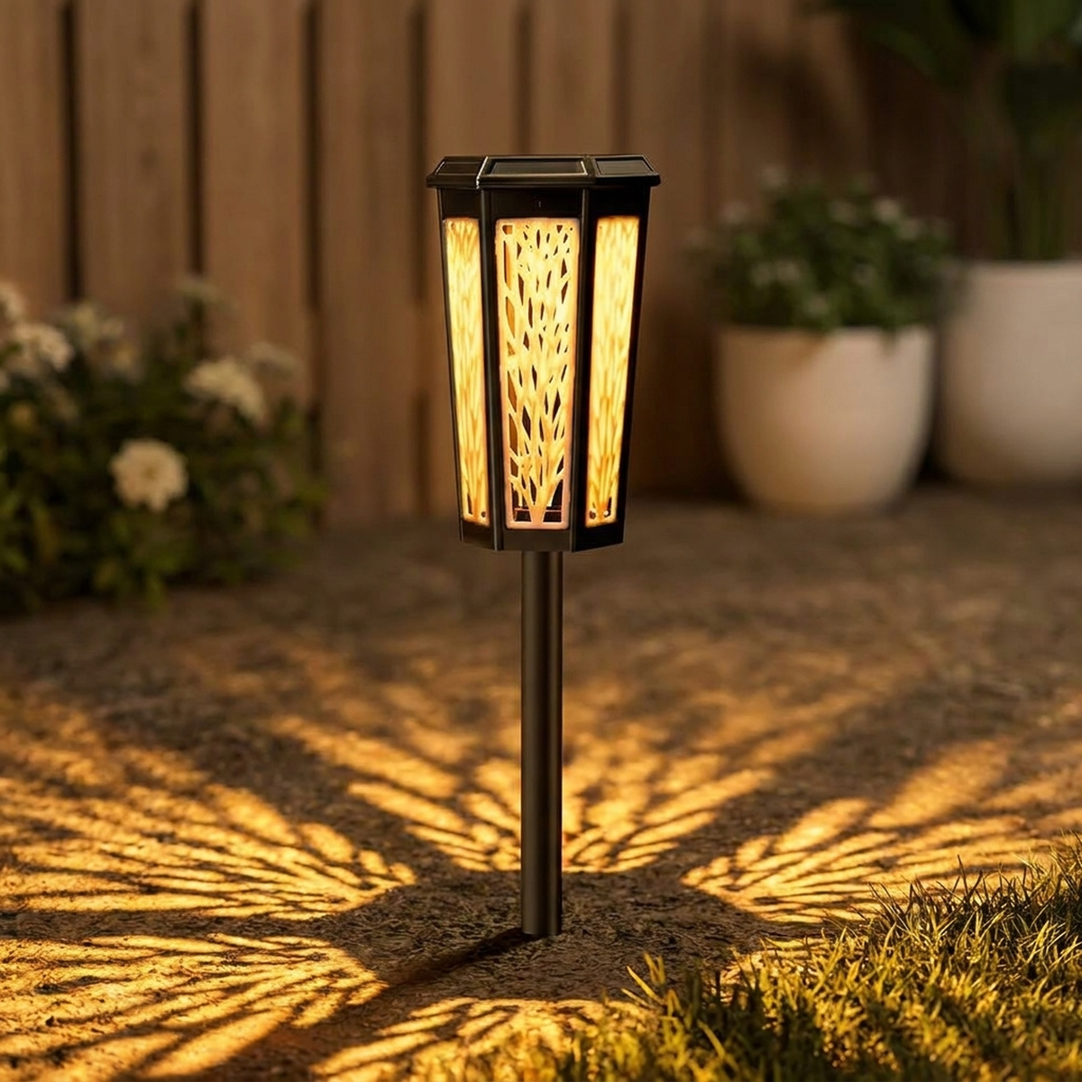 GARDENGLEAM – Lámpara solar para un cálido resplandor nocturno