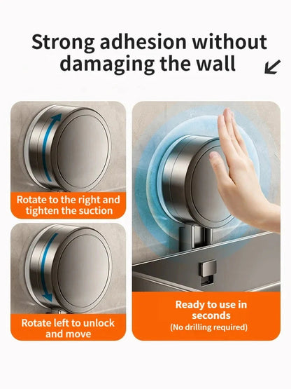 Suction Cup Shower Shelf | Drill-Free Setup | Drip Guard | SnapShelv