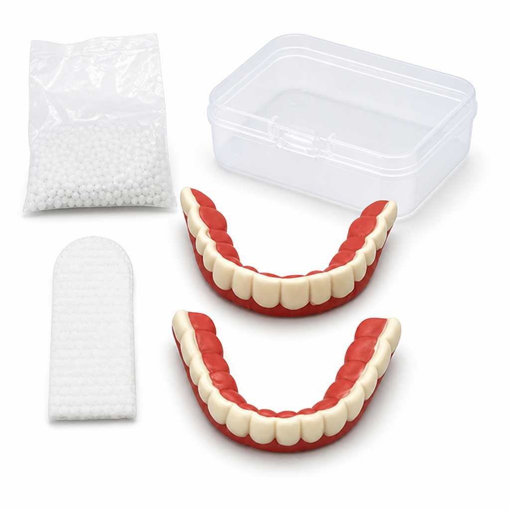 Prótesis dentales removibles realistas Comfort-Fit (juego de 5 piezas)
