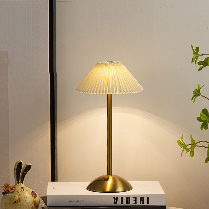 USB Powered Desk Lamp with Fabric Shade – 11.7 Inch Iron Light for Nightstand, Office & Bedroom – E14 Base, Multiple Finishes