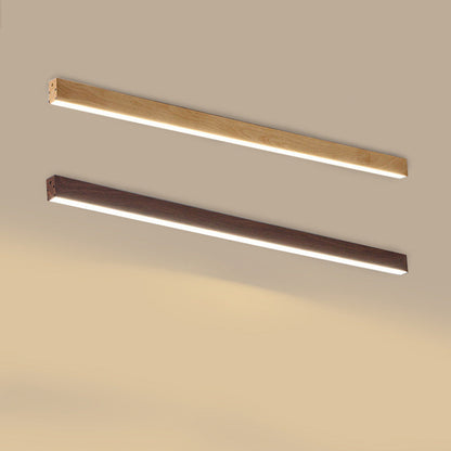 Hardwired Linear LED Ceiling Light with Natural Aluminum Frame & Acrylic Diffuser for Living Room, Bedroom & Entryway