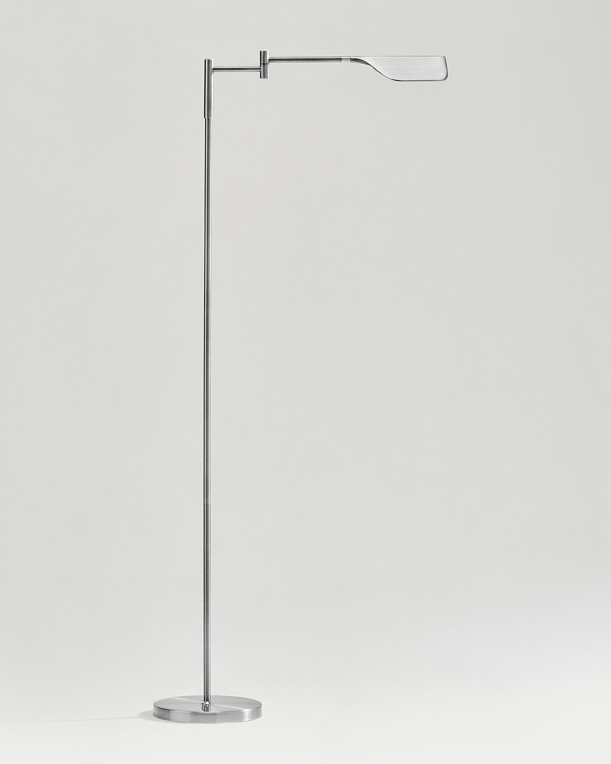 Touch-Dimming Metal Standing Lamp 53 in Tall with Integrated LED for Bedroom Living Room Reading Nook Organic Leaf Shape Warm 3000K Lighting
