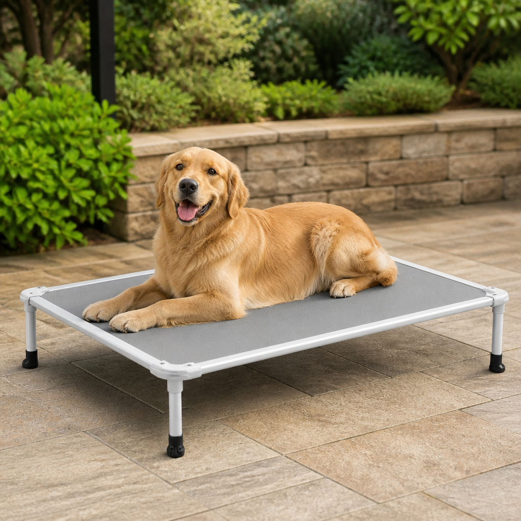 Ortekor Chew-Proof Aluminum Frame Elevated Dog Bed (Indoor/Outdoor)