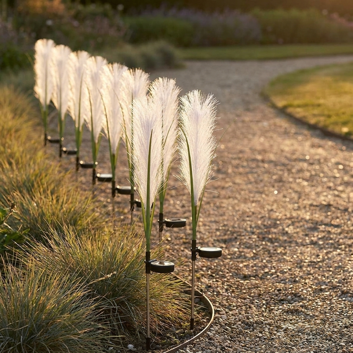 REEDGLOW – Solar Reed Pathway Lights for Serene Garden Ambience