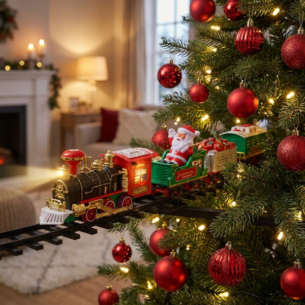 MERRYENGINE – Christmas Tree Train for Playful Holiday Ambience