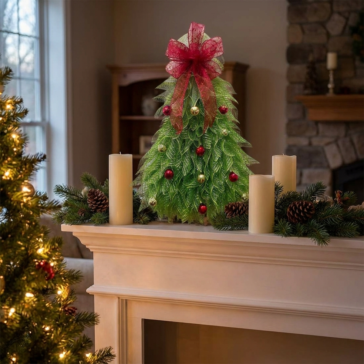 MERRYLOOP – Decoración de corona navideña para un estilo de mesa alegre