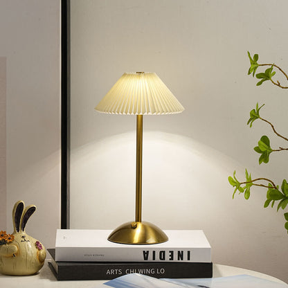 USB Powered Desk Lamp with Fabric Shade – 11.7 Inch Iron Light for Nightstand, Office & Bedroom – E14 Base, Multiple Finishes