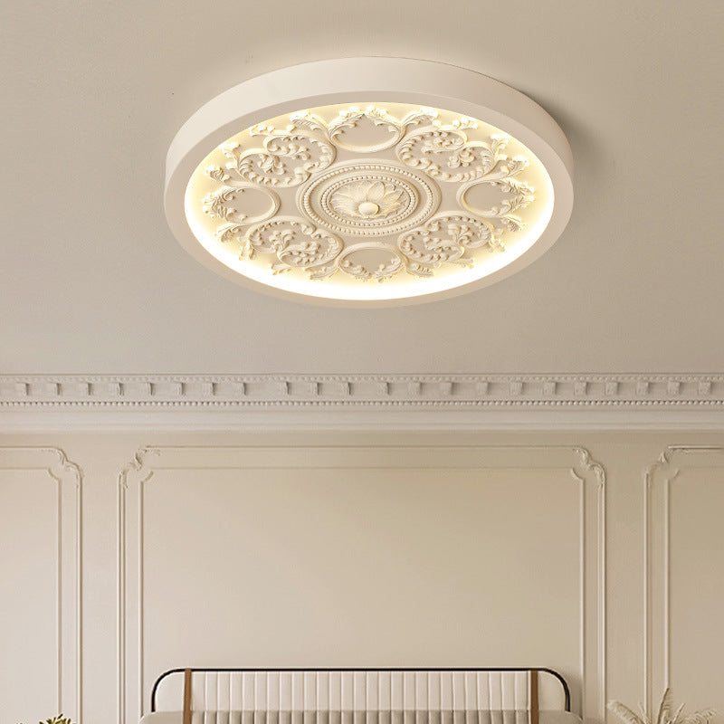 Low-Profile LED Overhead Light 13 in White Dimmable Remote Ceiling Fixture for Bedroom Modern Minimalist Living Room Hallway Low Ceilings
