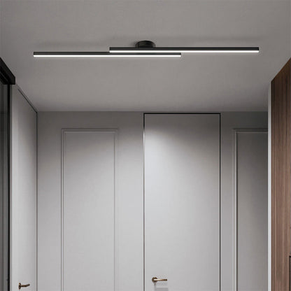Lámpara de techo LED de montaje empotrado — Disco redondo de perfil bajo de 8.3 pulgadas para dormitorio, pasillo y entrada — Montaje en superficie de aluminio y acrílico moderno con