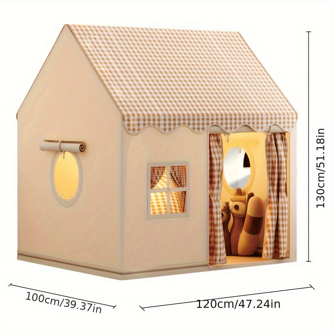 Kids Indoor Play Tent House with Spacious Interior for Imaginative Play, Creative Fun & Entertainment