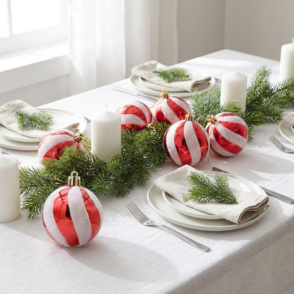 FLAKEORN – Christmas Table Baubles Set for Elegant Holiday Decor