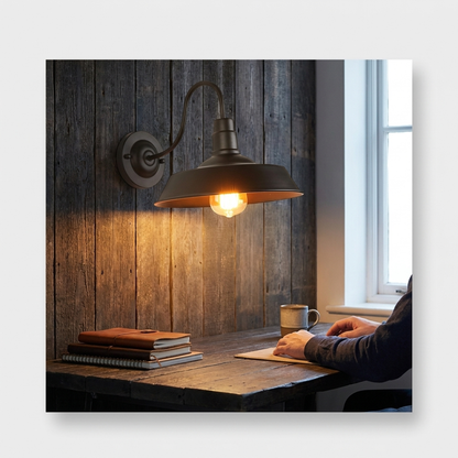 GOOSORA – Lámpara de pared tipo cuello de cisne para un ambiente rústico