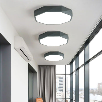 Abstract Scandinavian LED Ceiling Light Flush Mount Minimalist Round Indoor Fixture for Bedroom Living Room Hallway Modern Nordic Style