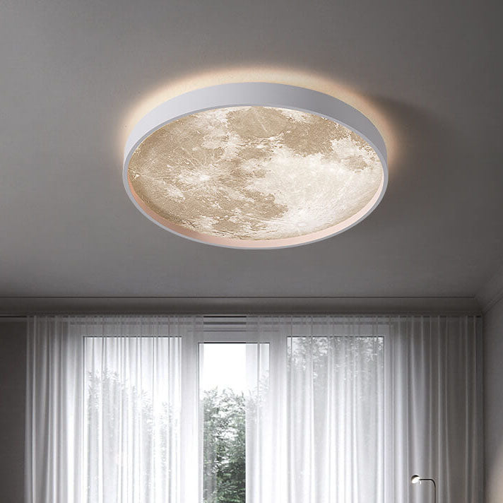 Recessed LED Overhead Fixture 10-22 Inch Diameter 18-48W Three-Color Temperature Control Iron Acrylic Contemporary Low-Profile Hardwired Ins