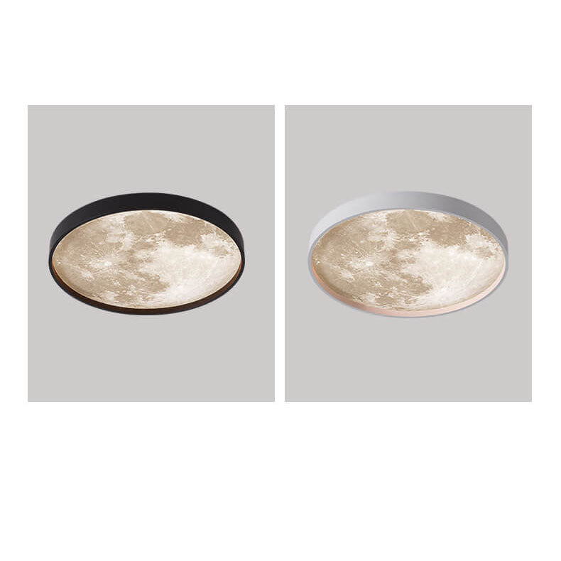 LED Flush Mount Ceiling Fixture with Remote Control - Acrylic Disc Overhead Panel for Bedroom, Kitchen, Hallway