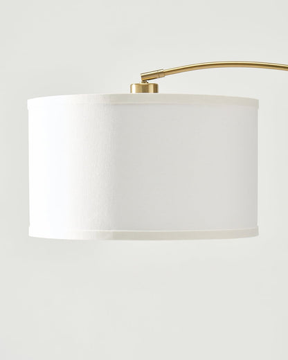 Arched Metal Reading Lamp with Marble Base 76 in Height for Living Room & Bedroom