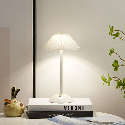 USB Powered Desk Lamp with Fabric Shade – 11.7 Inch Iron Light for Nightstand, Office & Bedroom – E14 Base, Multiple Finishes