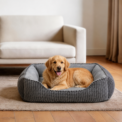Ortekor Flannel & Machine Washable Non-Slip Dog Bed