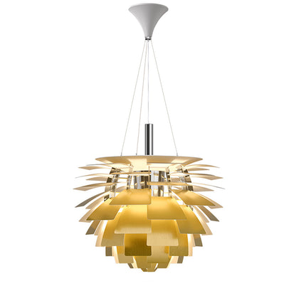 Layered Metal Fixture 19 in Wide Warm White E27 Socket Adjustable Height Kitchen Island Dining Room Cord Suspended Overhead Lighting Texture