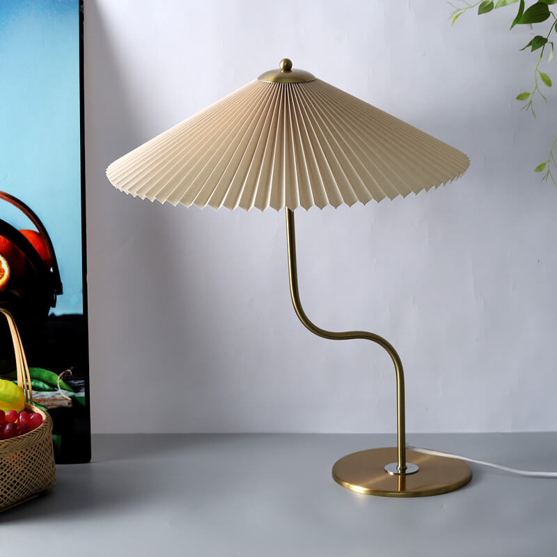 Contemporary Metal Desk Light with Fabric Shade 25 Inches Tall for Bedroom Office Nightstand Reading Task Illumination E12 E14 Socket Home A