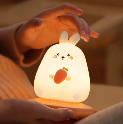Silicone Animal Night Light for Kids – Soft LED Bedside Lamp, Rechargeable Glow Light for Nursery, Bedroom & Living Room Decor