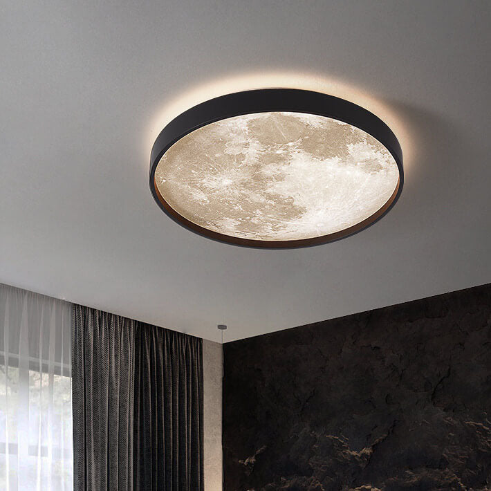 Recessed LED Overhead Fixture 10-22 Inch Diameter 18-48W Three-Color Temperature Control Iron Acrylic Contemporary Low-Profile Hardwired Ins