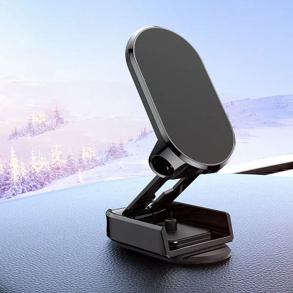Dashboard Cell Phone Mount with Strong Magnet for Hands-Free Navigation in Any Vehicle Silver Black 360° Rotation Grip