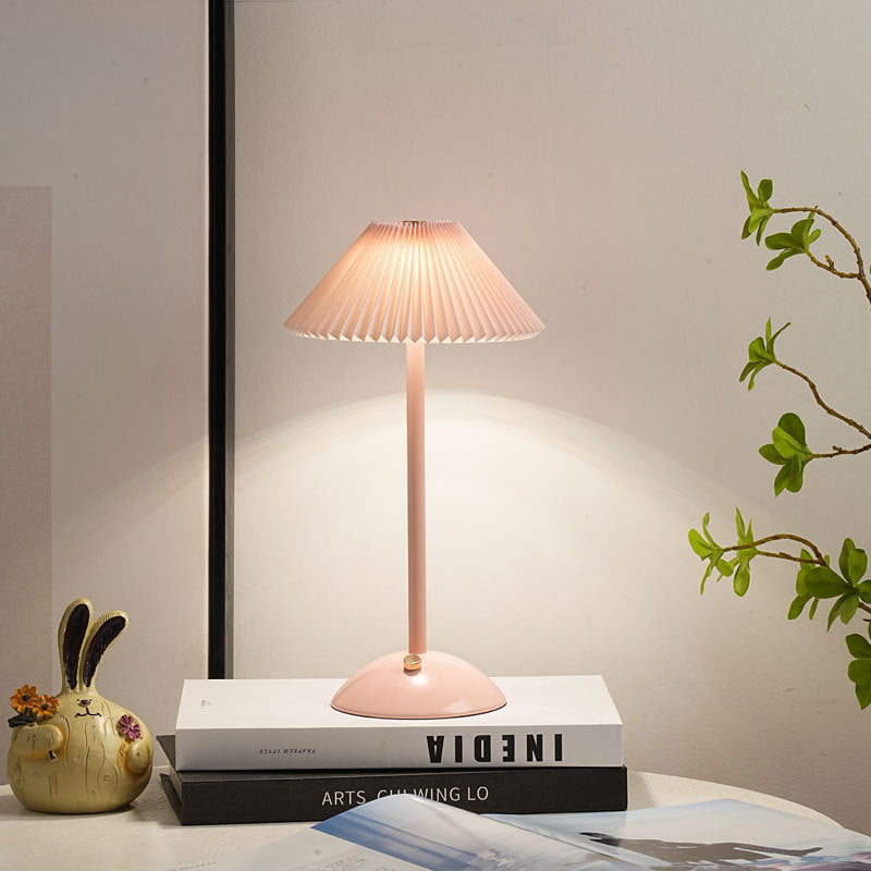 USB Powered Desk Lamp with Fabric Shade – 11.7 Inch Iron Light for Nightstand, Office & Bedroom – E14 Base, Multiple Finishes