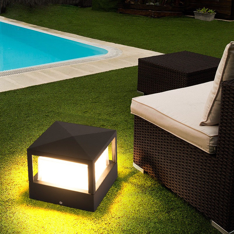 Waterproof LED Sconce for Exterior Entryways, Decks & Yards – Compact Hardwired Black Aluminum Fixture with Integrated Chip, 110-120V