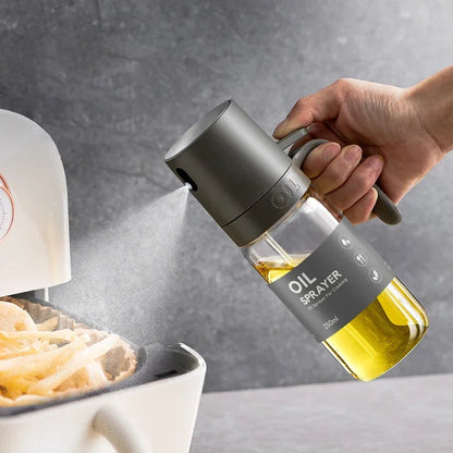 Heat-Safe Glass Oil Mister Bottle 8.5 fl oz Kitchen Cooking Spray Tool for Air Fryer Grill Salad Baking