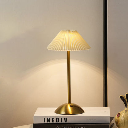 USB Powered Desk Lamp with Fabric Shade – 11.7 Inch Iron Light for Nightstand, Office & Bedroom – E14 Base, Multiple Finishes