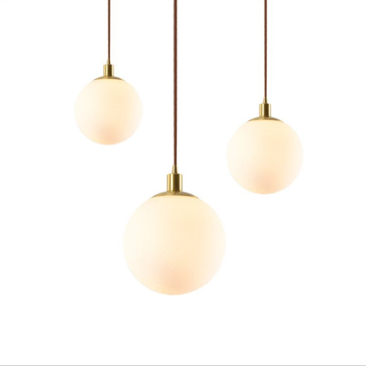 Adjustable Ceiling Pendant with Glass Shade for Entryway, Den, or Sleeping Space - Modern Suspended Fixture in White or Gold - 10 Inch Globe