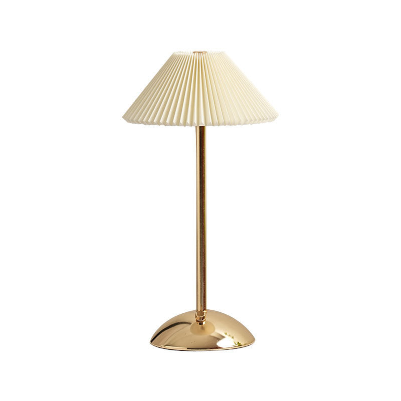 USB Powered Desk Lamp with Fabric Shade – 11.7 Inch Iron Light for Nightstand, Office & Bedroom – E14 Base, Multiple Finishes