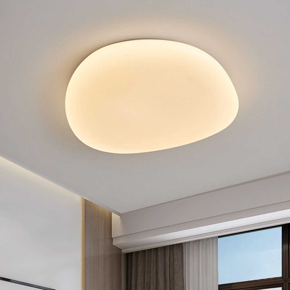 Acrylic LED Flush Mount Light for Bedroom Living Room 54-115 sq ft White Modern Scandinavian Minimalist Ceiling Fixture