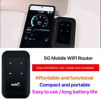 Pocket-Size 5G Mobile Hotspot – Stream, Work & Travel with Blazing Wireless Internet Anywhere