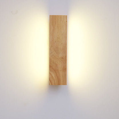 LED Sconce Light 12 Inch Wooden Acrylic Fixture Hallway Bedroom Living Room Hardwired Modern Minimal Décor Ambient Glow 12W 1200 Lumen Inter