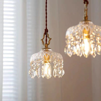 Hanging Ceiling Light Fixture with Adjustable Cord Glass Shade Gold Brass Frame E14 Socket Dining Room Kitchen Island Cafe Boutique Retail S