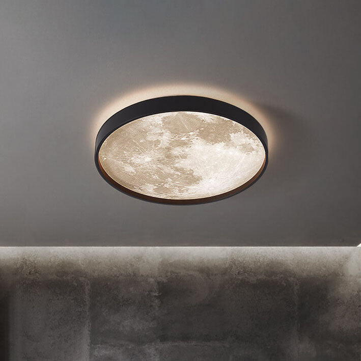 Recessed LED Overhead Fixture 10-22 Inch Diameter 18-48W Three-Color Temperature Control Iron Acrylic Contemporary Low-Profile Hardwired Ins