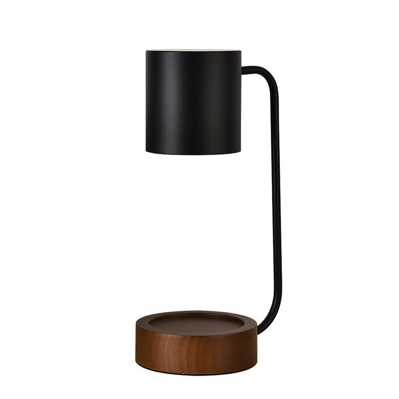 Modern Wood & Metal Desk Lamp with Adjustable Brightness for Bedroom & Home Office