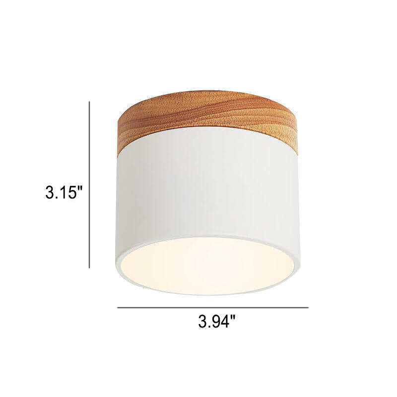Round Compact LED Ceiling Light with Tri-Color Temperature Switch for Hallways, Bedrooms & Living Rooms | Modern Nordic Style Flush Mount