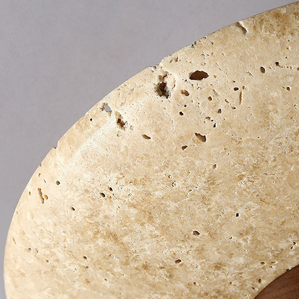 Lámpara de techo empotrada de piedra natural con detalle de madera, base E26, para dormitorio, entrada y sala de estar, accesorio de perfil bajo, iluminación ambiental superior