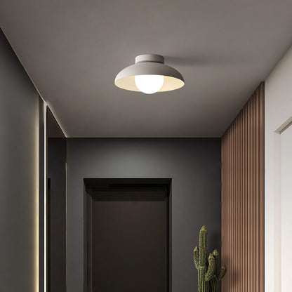 Close-to-Ceiling Metal & Glass Light Fixture 12 Inch Black for Bedrooms Entryways Low Profile Modern Overhead Lighting G9 Socket